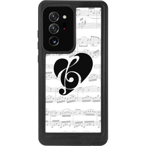 BW Musical Notes Galaxy Note20 Ultra 5G Waterproof Case